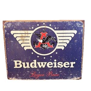 Budweiser Beer Bar Metal Wall Sign Home Decor